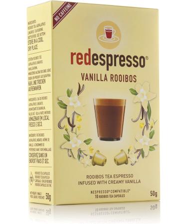 Red Espresso Vanilla Rooibos Tea Pods - 10 Capsules | Nespresso Compatible, Vegan, Gluten Free, 100% Natural | No Added Sugar | 50g - 10 Count (Pack of 1) - Buy Online on GoSupps.com