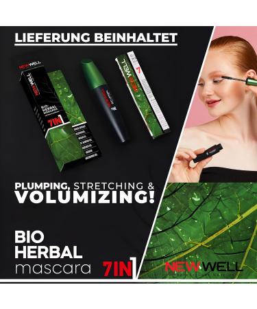Buy New Welle Bio Herbal Waterproof Mascara - Length & Volume Enriched with Argan Macadamia Avocado Oil & Keratin - International Shipping Available - Buy Online on GoSupps.com