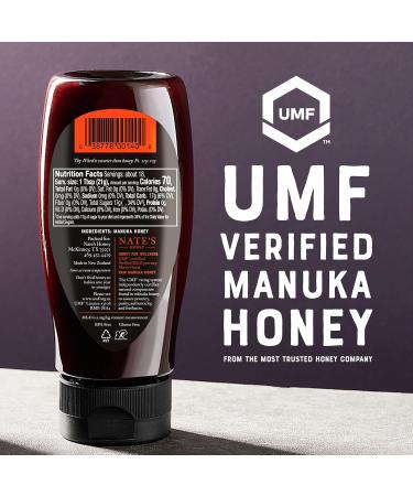 Nate's Raw Manuka Honey New Zealand MGO 512+ | Certifi UMF 15+ | Bouteille souple de 374 2 g MGO 512+ | Certifi UMF 15+ 13.2 ml (Lot de 1) - Buy Online on GoSupps.com