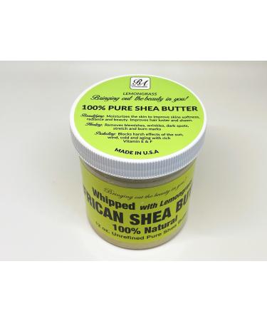 RA COSMETICS 100% African Shea Butter Whipped Lemongrass 12oz