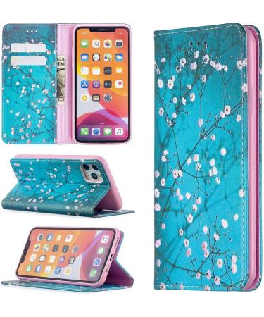 Miagon Wallet Folio Flip PU Leather Case for iPhone 12 Pro Max Creative Painted Design Full-Body Protective Cover Card Holder Kickstand Magnetic Blue Flower iPhone 12 Pro Max Blue Flower - Buy Online on GoSupps.com