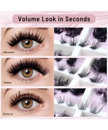 180 Pcs Cluster Lashes DIY Eyelash Extensions - Attraction D-10-16 Mix - Easy to Apply Individual Lashes for Home Use - Buy Online on GoSupps.com