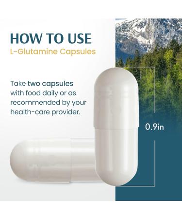 Vykee Nutrition L-Glutamine Capsules - Supplements for Muscle Recovery Gut Health and Immune Support - Vegan Non-GMO Gluten-Free - 1500 mg 120 Count - Buy Online on GoSupps.com