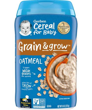 Gerber 1st Foods Oatmeal Cereal for Baby | Non-GMO, Whole Grains & Essential Nutrients | Pack of 9 Canisters | 8-Ounce Each - Buy Online on GoSupps.com