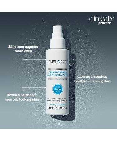 Ameliorate Transforming Clarity Body Spray 145ml | Lab6 Hyaluronic Acid Quora Noni | Dermatologically tested - Buy Online on GoSupps.com