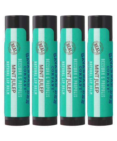 Savannah Bee Company Mint Julep Lip Balm 0.15-Ounce (Pack of 4)