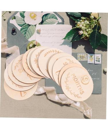 Ukcoco Baby Toys | 14-Piece Milestone Discs & Biting Toys for Newborns | Durable Wooden Baby Memory Set - Buy Online on GoSupps.com