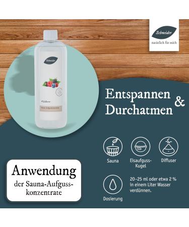 Saunabedarf Schneider Wild Berry Infusion Concentrate - Juicy Sauna Aroma - 1000ml - Buy Online on GoSupps.com