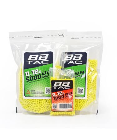 BBTac Airsoft BBS .12g 11,000 Rounds 6mm for Airsoft Guns BB Pellets Ammo 0.12 Gram Light Weight Fast Delivery by Amazon