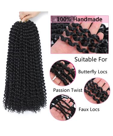 Passion Twist Hair 14 Inch 8 Packs Water Wave Crochet Hair for Black Women - Freetress Water Wave Crochet Braids - Braiding Hair Extension (1B) - Buy Online on GoSupps.com
