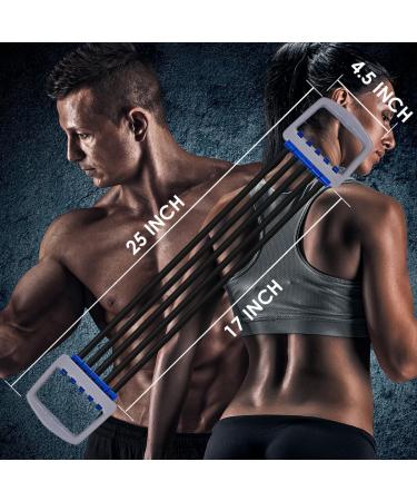 Buy 5-Grade Adjustable Chest Expander - Multifunctional Resistance Exercise Rope with 5 Detachable Elastic Bands for Fitness & Yoga - International Shipping Available - Buy Online on GoSupps.com