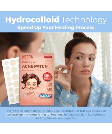Patchs contre l'acn pour le visage - Pansements hydrocollo des (360) Patchs contre les boutons en 3 tailles universelles Soin contre l'acn pour le visage et le patch contre - Buy Online on GoSupps.com