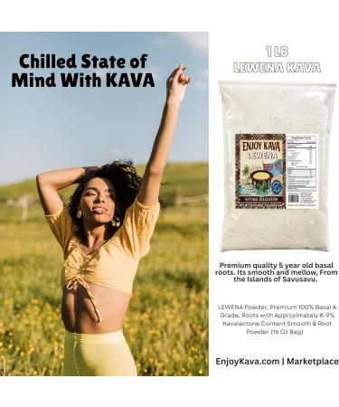 Kava Lawena Powder 16 Oz Authentic Noble Kava Crown Root Powder from Fiji Premium Grade - Buy Online on GoSupps.com