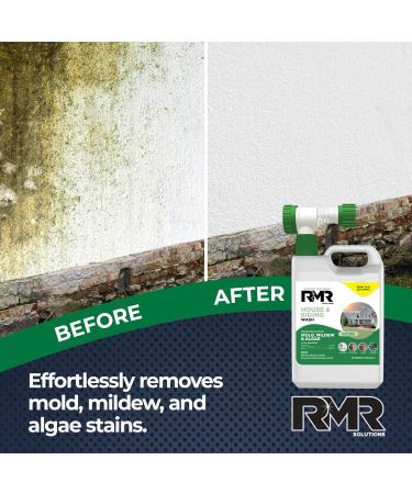RMR House and Siding Wash - Commercial-Grade Stain Remover for Mold Mildew & Algae | 64 oz with Hose-End Adapter - International Shipping Available - Buy Online on GoSupps.com