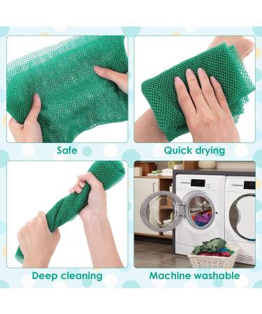 Sibba African Net Long Bath Sponge - Exfoliating Shower Body Scrubber - Green - Buy Online on GoSupps.com