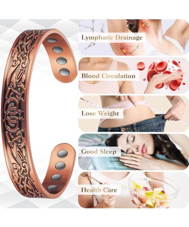 Shop Red Copper Magnetic Bracelet for Men & Women | European & American Retro Energy Health Bracelet - Boost Wellness & Style - Buy Online on GoSupps.com
