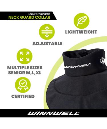 Winnwell Neck Guard Premium Collar SR L - Top Protection for Hockey Players | Shop Internationally - Buy Online on GoSupps.com