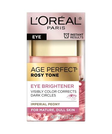L'Oreal Paris Rosy Tone Anti-Aging Eye Cream - Dark Circle Treatment & Brightening Moisturizer for Sensitive Skin, 0.5 oz - Buy Online on GoSupps.com