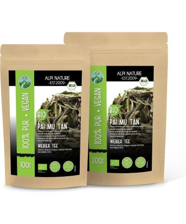 Organic Pai Mu Tan White Tea - 100g (3.5oz) - Controlled Organic Cultivation - Buy Online on GoSupps.com