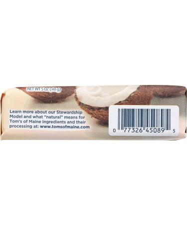 Tom's of Maine Creamy Coconut Natural Beauty Bar Soap | 5 oz | Virgin Coconut Oil | Eco-Friendly & Vegan - Buy Online on GoSupps.com