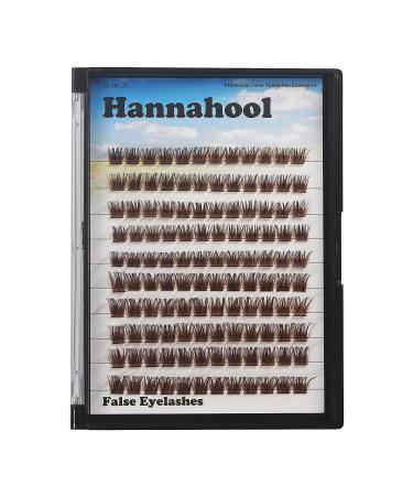 Hannahool 120pcs D Curl Brown Cluster DIY Eye Lashes Extensions 12-14mm for Dramatic Volume - Wide Stem Individual Lashes - Buy Online on GoSupps.com