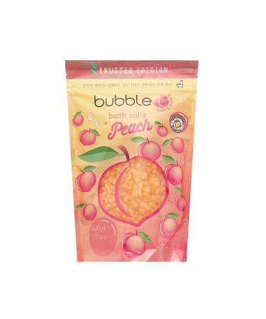 Bubble T Cosmetics Fruitea Peach Bath Salts Soothes Tired Limbs and Freshens Up Bath Time With Sweet and Fruity Scents Provides All Day Freshness 1 x 500g