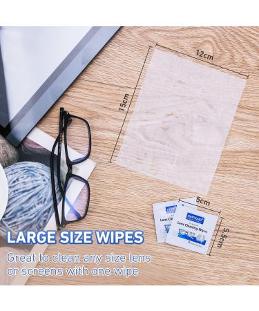 180 Individually Wrapped Lens Cleaning Wipes - Safe & Quick-Drying Glasses and Screen Cleaner - Buy Online on GoSupps.com