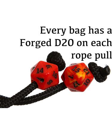 Forged Dice Co. Endless Hoard Dice Bag - Holds 1,000+ Polyhedral Dice - Dice Storage Pouch with Pockets - Black/Blue - Buy Online on GoSupps.com