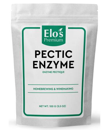 Pectic Enzyme Dry Powder (100g)| Packed in Canada| Juice Extraction Agent Increase Juice Yields Prevent Pectin Haze| Used for Homebrewing and Winemaking| by Elo s Premium