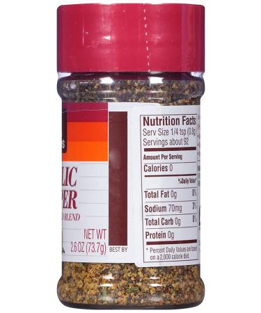 Lawry's Garlic Pepper Coarse Ground Blend - 2.6 oz | Best Seasoning Spice for Flavorful Dishes - Buy Online on GoSupps.com