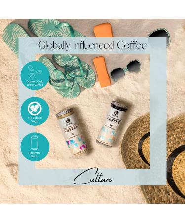 Culturi Organic Canned Espresso - All Natural Non-GMO Cold Brew - Preservative Free Black Coffee - 12 Pack of Cans - Buy Online on GoSupps.com