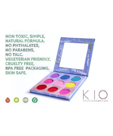 KIO COSMETICS Unicorn All in One Makeup Palette - 9 Colors Eyeshadows, Blush, Lip-Gloss | Natural Non Toxic | Kids, Teens, Pre-Teens | Amazon Exclusive - Buy Online on GoSupps.com