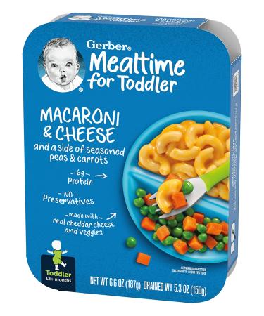 Gerber Macaroni & Cheese with Seasoned Peas & Carrots - 12+ Months, 6.6 oz - Buy Online on GoSupps.com