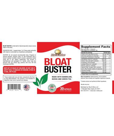 Bloat Buster Water Pills - Natural Diuretic with Dandelion, Green Tea, Apple Cider Vinegar - 30 Count - Buy Online on GoSupps.com