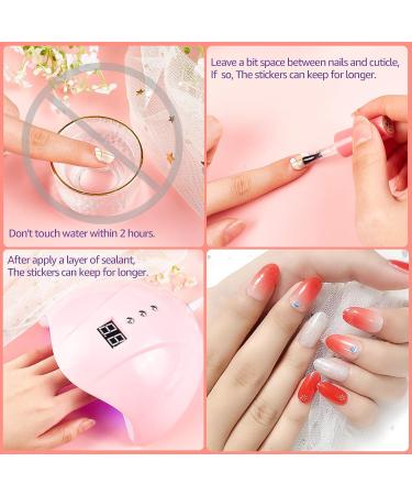 Niceneeded 20 Sheet Nail Art Sticker Kit Self-Adhesive Full Wrap Gradient Polish & Nail File for DIY Manicure Decoration for Women & Girls - Buy Online on GoSupps.com