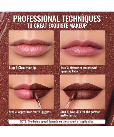 Oulac Liquid Matte Lipstick M03 - Exotic Kiss | Long-Lasting Vegan Gluten-Free Brown Lipstick with Precise Applicator - Buy Online on GoSupps.com