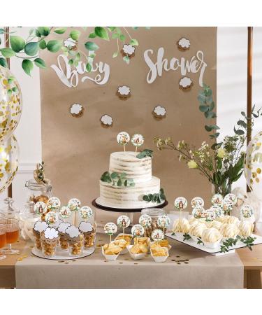 Yexiya 48 Pcs Baby Shower Cupcake Toppers Welcome Baby Cupcake Toppers Gold Woodland Jungle Safari Theme Cake Decor Gender Reveal Cake Topper Boy Girl Birthday Party Green Leaf Cake Decor (Woodland) - Buy Online on GoSupps.com