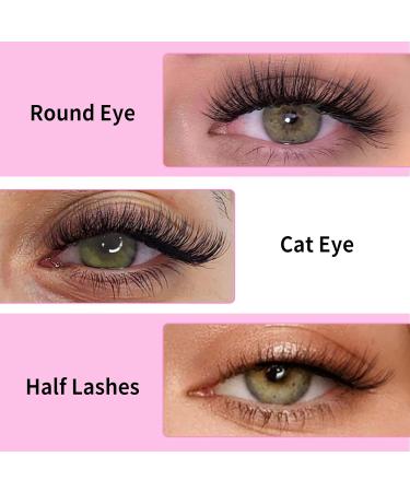 VEYESBEAUTY Lash Clusters - 30D & 40D Volume Individual Lashes | Thin Invisible Band Wispy DIY Eyelash Extensions 8-16mm Mix Tray - Buy Online on GoSupps.com