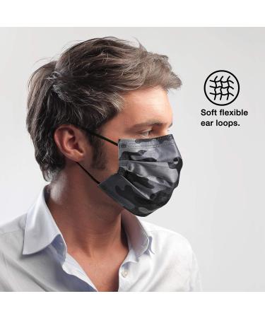 NU R Camouflage 3 Ply Disposable Face Mask with Filter Layer and Elastic Earloop - 10pcs, CAMO-025 - Buy Online on GoSupps.com