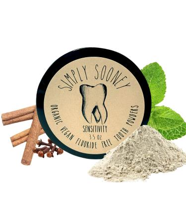 Organic Vegan Fluoride Free Remineralizing Tooth Powder Sensitivity Formula Cinnamon and Clove Flavor Value Size Up to 6 Month Supply I Teeth Whitening Natural Numbing Reduce Pain