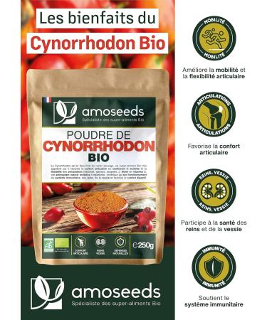 Organic Rose Hip Powder 250G | Joints Mobility Antioxidant Vitamin C Vitality | Superior Quality - Buy Online on GoSupps.com