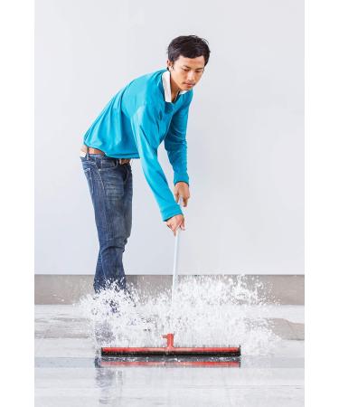 Alpine Industries Standard Dual Moss Floor Squeegee - Heavy Duty Head Replacement w/ Soft Foam - Wet & Dry Floor Cleaner for Tile & Hardwood Flooring - 22-inch Dual Moss Red Red silver 22 Inch - Buy Online on GoSupps.com