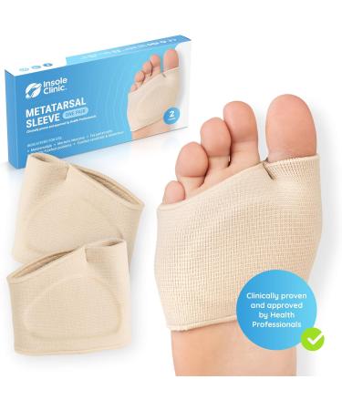 Metatarsal Pads by Insole Clinic | Pain Relief for Metatarsalgia Morton's Neuroma & Sesamoiditis | Gel Cushions for Forefoot Burning & Blister Prevention | XL (8-12) Beige - Buy Online on GoSupps.com