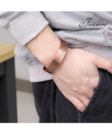 Jecanori Copper Tree of Life Magnetic Bracelet | Adjustable Cuff Bangle for Men Women with 6 Strong Magnets | Gift Box Included - Buy Online on GoSupps.com
