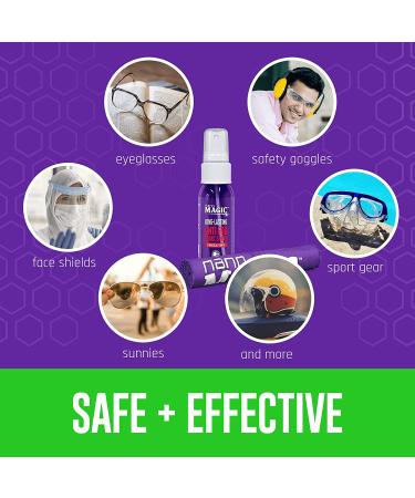 Nano Magic Anti Fog Sport Spray 1 oz Travel Kit  Eyeglasses  Sunglasses  Goggles  Face Shield  Sports  Moisture-Repelling Nano Coating  No Streaks  Microfiber Cloth & Spray Glass  Professional Grade - Buy Online on GoSupps.com