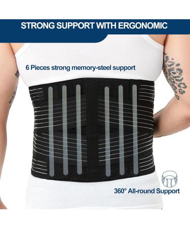 Adjustable Lumbar Support Belt for Men & Women | Breathable Back Brace for Lower Back Pain Herniated Disc & Sciatica - Medium - Buy Online on GoSupps.com