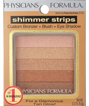 Physicians Formula Shimmer Strips Bronzer - Waikiki Strip/Peachy Glow 0.3 oz - Buy Online on GoSupps.com