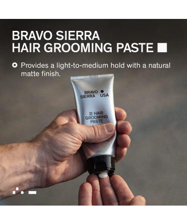 Bravo Sierra Hair Grooming Paste - White Vetiver & Cedarwood - Light Hold, Matte Finish - Vegan & Cruelty-Free - Buy Online on GoSupps.com