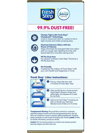 Fresh Step Lightweight Clumping Cat Litter 15.4 lbs - Extreme Scent | Fast-Clumping Formula - Buy Online on GoSupps.com