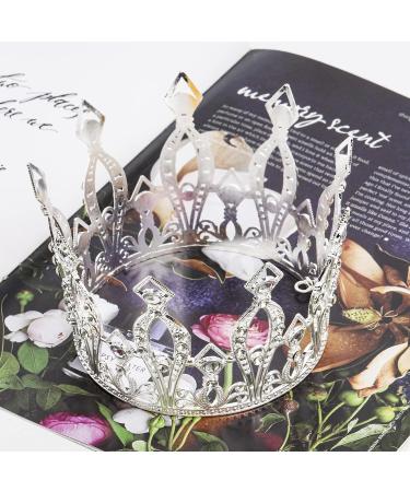 ZENFUN Set of 3 Crown Cake Toppers Crown Decorations for Party Beaded Rhinestone Mini Crown Baby Showers Cake Topper Birthday Parties Princess Themed Parties 3 Colors - Buy Online on GoSupps.com